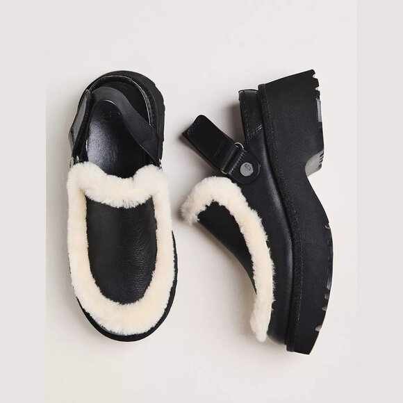 UGG Shoes - NEW UGG Sizes 7, 8 Women's Esmee Leather Slingback Clogs - Black